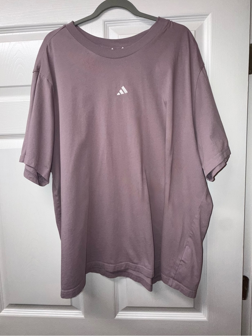 Women’s Adidas Mauve/Purple Cotton Logo Relaxed Tee | Size: 4X